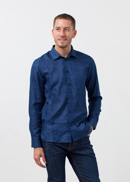 Casual Indigo Shirt - gstuffpro.com