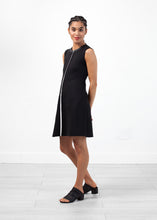 Neoprene Flower Dress in Black - gstuffpro.com