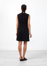 Neoprene Flower Dress in Black - gstuffpro.com