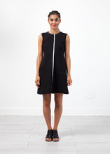 Neoprene Flower Dress in Black - gstuffpro.com