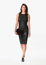 Iranta Leather Dress in Black - gstuffpro.com