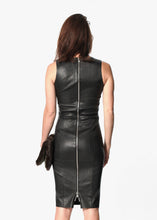Iranta Leather Dress in Black - gstuffpro.com