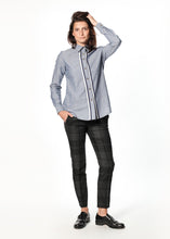 Chambray Boyfriend Shirt in Blue - gstuffpro.com