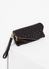 Roxanne Leather Clutch in Black - gstuffpro.com