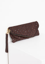Roxanne Leather Clutch in Brown - gstuffpro.com