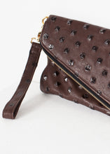 Roxanne Leather Clutch in Brown - gstuffpro.com