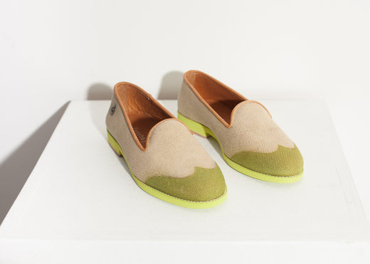 Wingtip Loafer in Lime - gstuffpro.com
