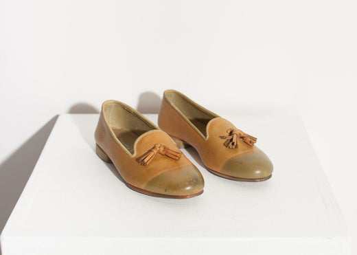 Leather Loafer in Lime - gstuffpro.com