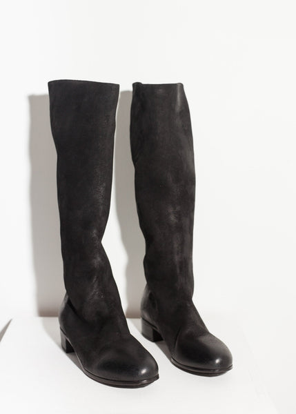 Knee-High Boot in Black - gstuffpro.com