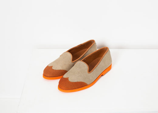 Wingtip Loafer in Orange - gstuffpro.com
