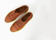 Suede Oxford in Natural/Lime - gstuffpro.com