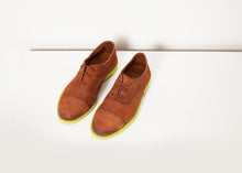 Suede Oxford in Natural/Lime - gstuffpro.com