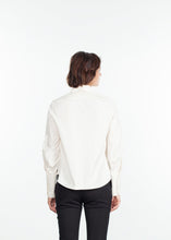 Trim Collar Poplin Blouse in Off White - gstuffpro.com