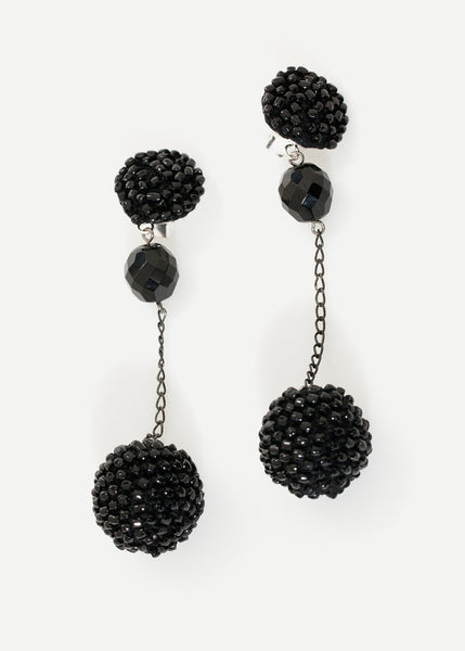 Drop Cluster Earring in Black - gstuffpro.com