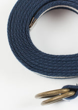 Striped Web Belt in Navy/White - gstuffpro.com